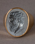 Solon Hematite Intaglio 18K Gold Signet Ring