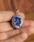 Athena Lapis Lazuli Intaglio Pendant