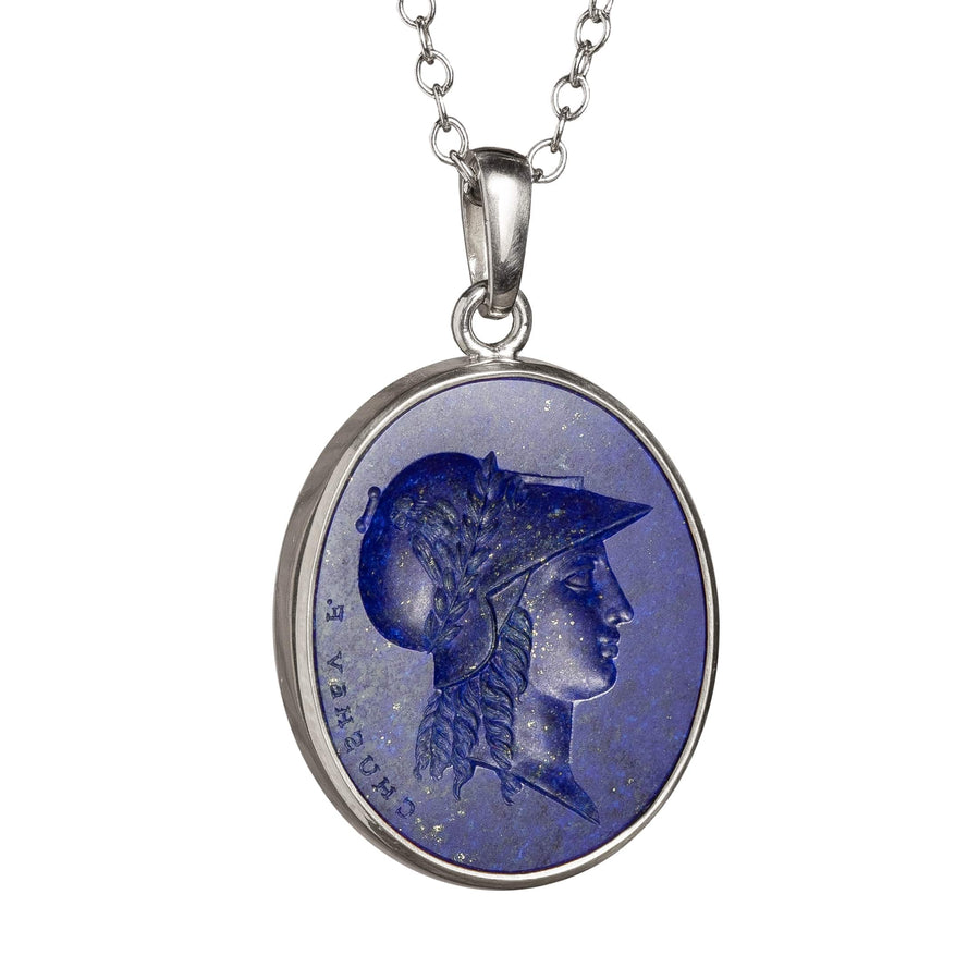 Athena Lapis Lazuli Intaglio Pendant
