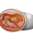 Lion Carnelian Intaglio Ring