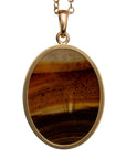 Hebe and Zeus Montana Agate Intaglio Pendant