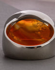 Lion Carnelian Intaglio Ring
