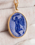 Orion Lapis Lazuli Intaglio 22K Gold Pendant