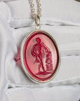 Mucius Scaevola Glass Intaglio Pendant