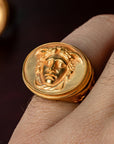 Medusa 18K Gold Signet Ring