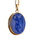 Orion Lapis Lazuli Intaglio 22K Gold Pendant