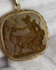 Artemis Jasper Intaglio 18K Gold Pendant