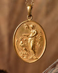 Hebe and Zeus 18K Gold Pendant