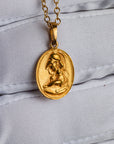 Cupid With Ares’ Helmet 18K Gold Pendant