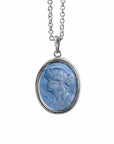 Artemis Glass Intaglio Sterling Silver Pendant
