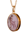 Calliope Amethyst Intaglio 22K Gold Pendant