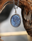 Artemis Glass Intaglio Sterling Silver Pendant