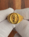 video from all sides of helios 18k gold signet ring