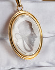 Medusa Clear Quartz Intaglio 18K Gold Pendant - Ready to Wear