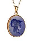 Athena Lapis Lazuli Intaglio Pendant
