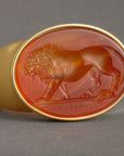 Lion Carnelian Intaglio Ring