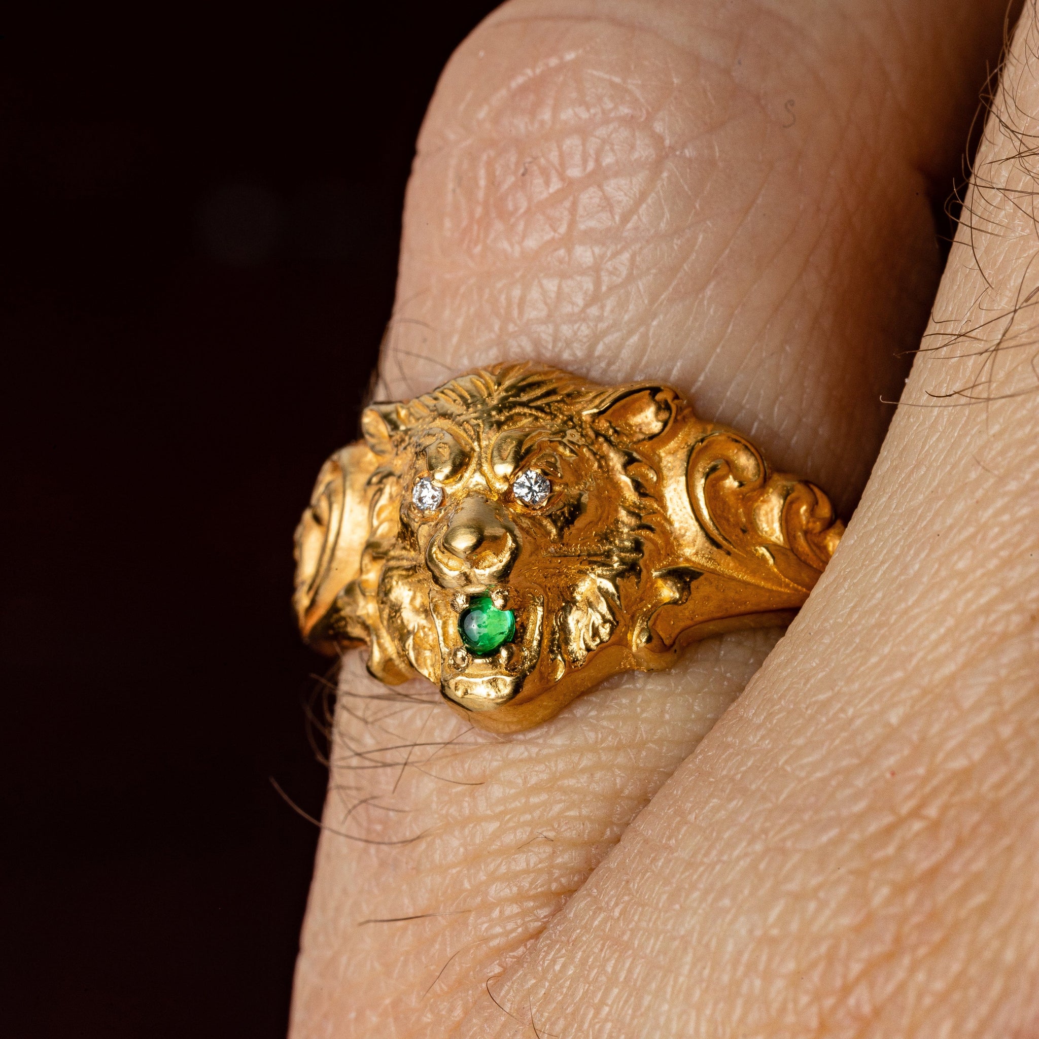 Divine King of Beasts 18K Gold Ring – Olithica