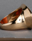 Cupid & Lion Carnelian Intaglio 18K Gold Signet Ring