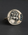 Maenad and Centaur Coin Ring