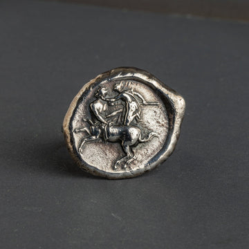 Maenad and Centaur Coin Ring