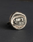 Romulus and Remus Coin Ring