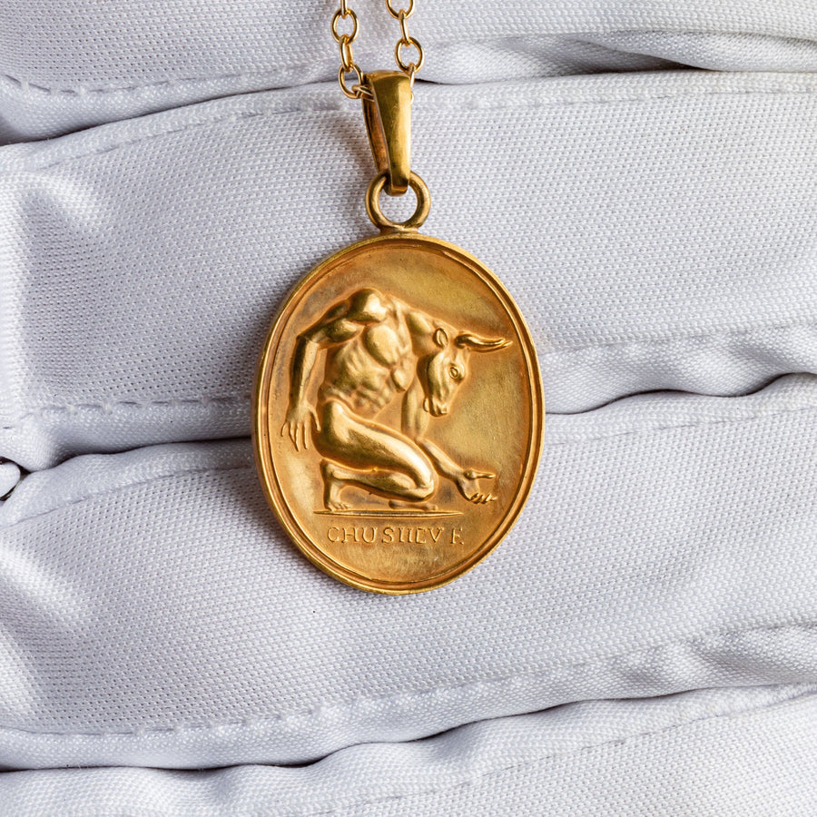 Minotaur 18K Gold Pendant