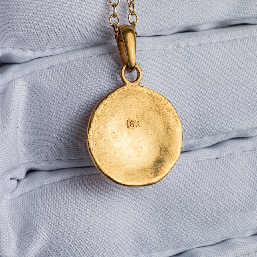 Apollo Coin 18K Gold Pendant