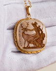 Artemis Jasper Intaglio Gold Pendant