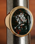 Minotaur Bloodstone Intaglio 18K Gold Signet Ring