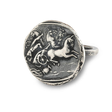 Phaethon in Helios' Chariot Medallion Ring